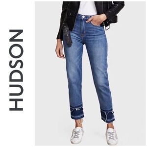 HUDSON - NWT L Sz 28 - Zoeey Straight-Leg Double Step Cropped Jean -Social Grace